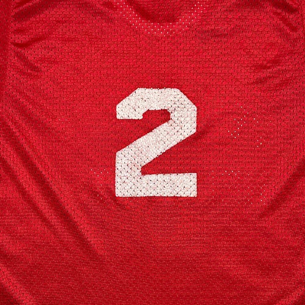 Vintage 70s Peerless Hellcats Softball Womens Tee Shirt Mesh Jersey Red Sz L - Picture 6 of 6
